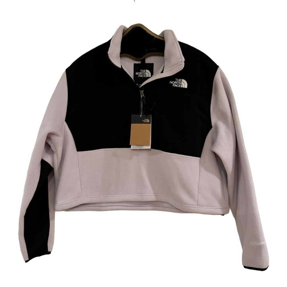 The North Face | Denali Cropped Half Zip Fleece Sweater Jacket XXL Lavender Fog - Picture 2 of 9
